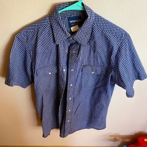Short sleeve wrangler work shirt size XL